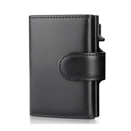 Rfid Credit Card Holder Wallets Men Black Magic Trifold Leather Slim Mini Wallet Small Money Bag Male Purses Carteira Masculina
