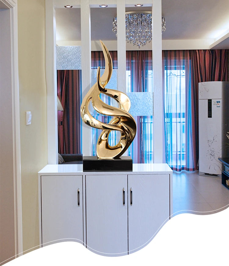 Light Luxury Resin Lucky Statues Ornaments European Home Decor Accessories Hotel Porch Sculpture Living Room Art Soft Decoration