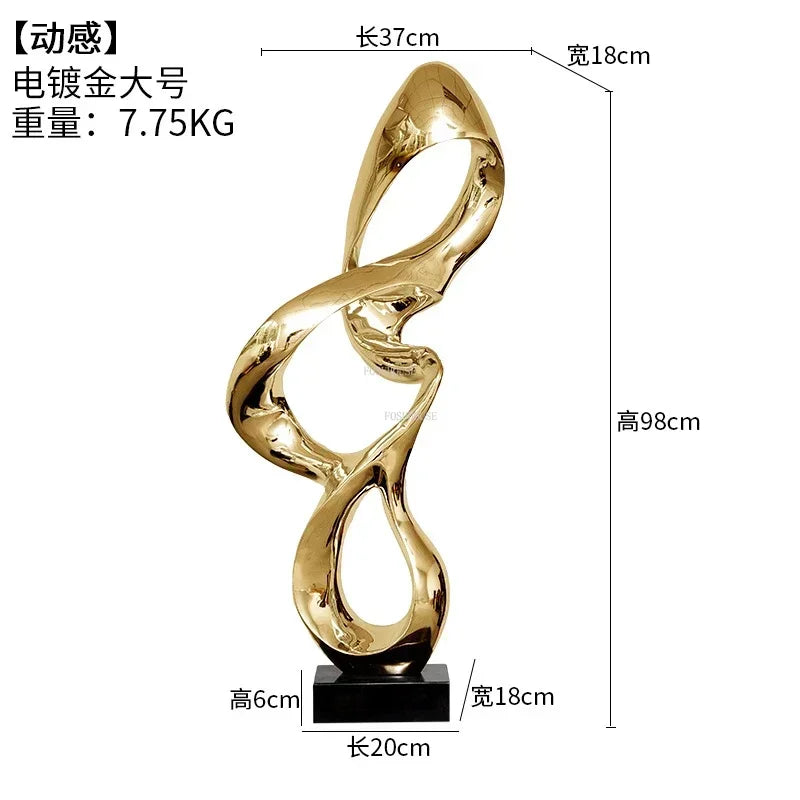 Light Luxury Resin Lucky Statues Ornaments European Home Decor Accessories Hotel Porch Sculpture Living Room Art Soft Decoration