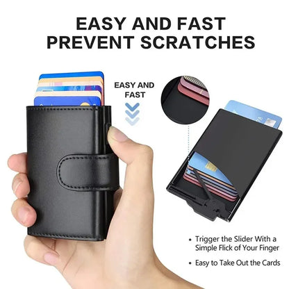 Anti Rfid Men Wallets Card Holder Trifold Wallet with Coin Pocket Money Bags Smart Wallet Purse for Men Carteira Masculina