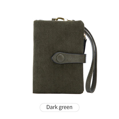 Solid Color Women's Trifold Wallet RFID Shielding Multifunctional Large Capacity Credit Card Bag with ID Window Short Coin Purse