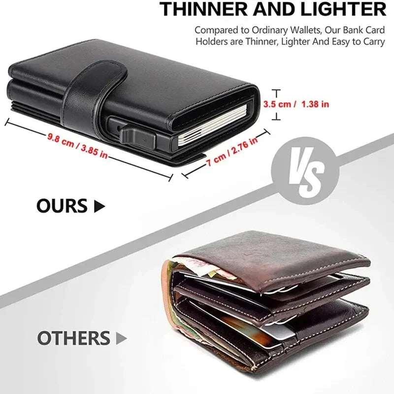 Anti Rfid Men Wallets Card Holder Trifold Wallet with Coin Pocket Money Bags Smart Wallet Purse for Men Carteira Masculina