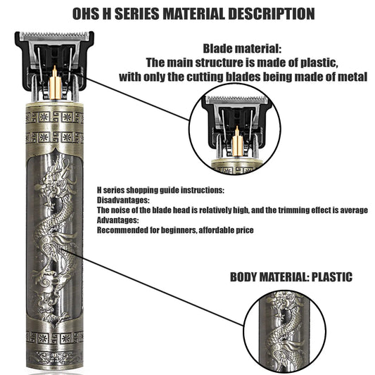 3 2 1 Clip it Repair Beard Shaving Body Hair Trimmer Clippers Electric Machine Men Haircut Machine 0mm Barber Shaver