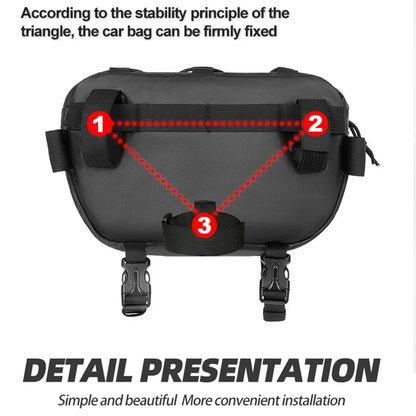 Bicycle Handlebar Bag Portable Waterproof Multi-purpose MTB Road Bike Frame Tube Bag Elastic Messenger Bag Sports Backpack