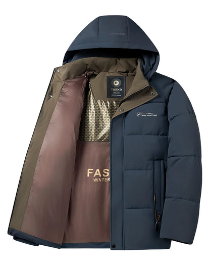 Winter Warm Windproof Waterproof Jackets For Men Fashion Comfortable Thickened Outdoor Hooded Casual Male Clothing