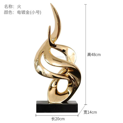 Light Luxury Resin Lucky Statues Ornaments European Home Decor Accessories Hotel Porch Sculpture Living Room Art Soft Decoration