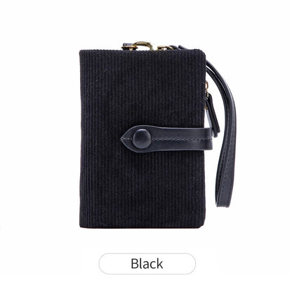 Solid Color Women's Trifold Wallet RFID Shielding Multifunctional Large Capacity Credit Card Bag with ID Window Short Coin Purse