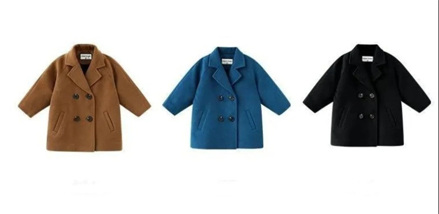 Kids Winter Jacket Wool Coat For Boys Woolen Outerwear Boys Winter Jacket Children Clothing Warm Boy Thicken Blazer Kids Clothes
