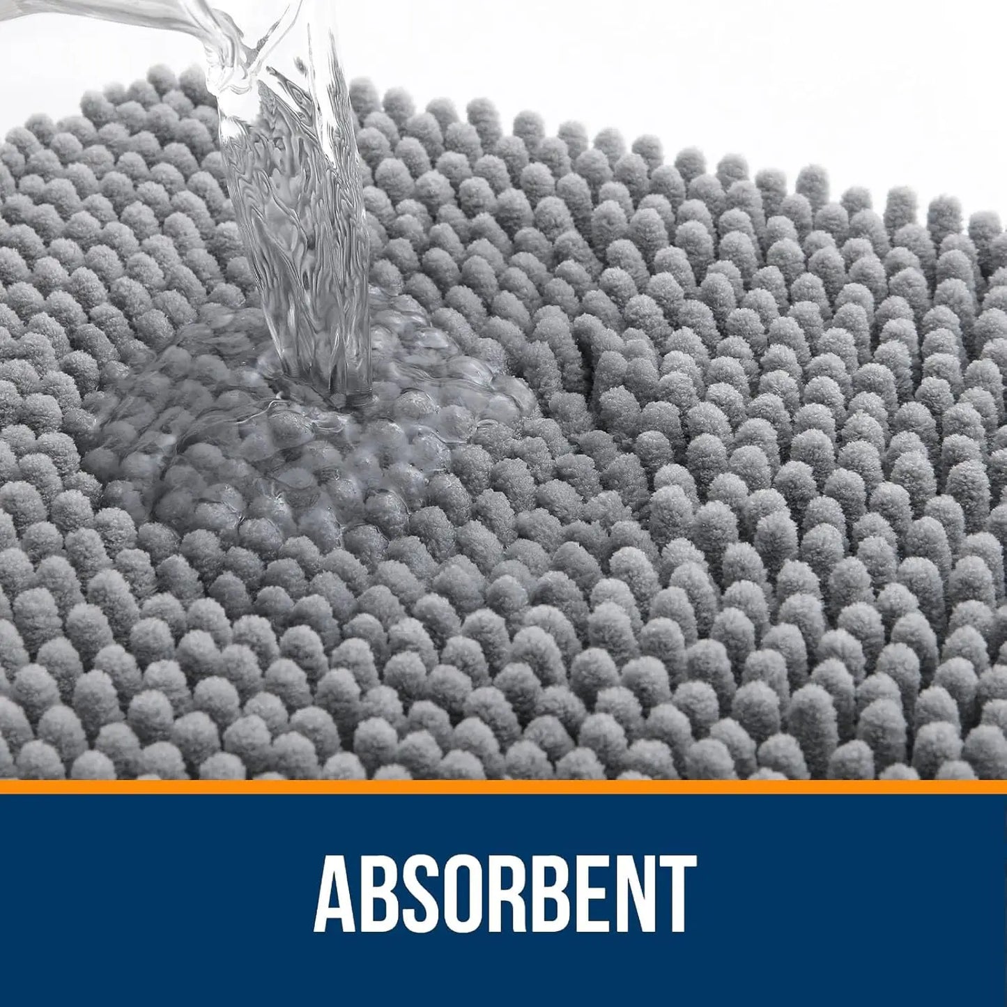 Bathroom Rugs Extra Soft Absorbent Chenille Bath Rugs Bath Mats for Bathroom Floor, Tub and Shower, Home Decor Accessories