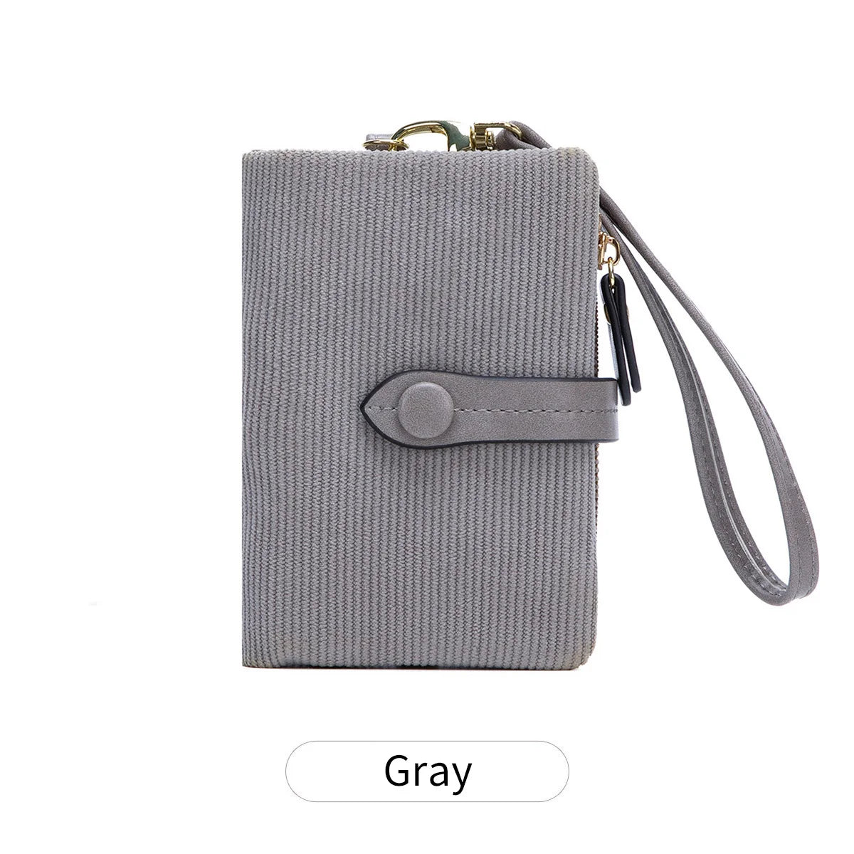 Solid Color Women's Trifold Wallet RFID Shielding Multifunctional Large Capacity Credit Card Bag with ID Window Short Coin Purse